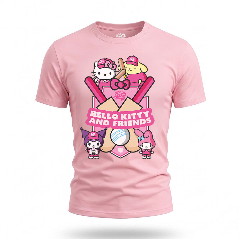 Hello Kitty Girls Pink Bat Crest Tee