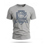 Hello Kitty Adults Unisex Grey Cricket Club Logo Tee
