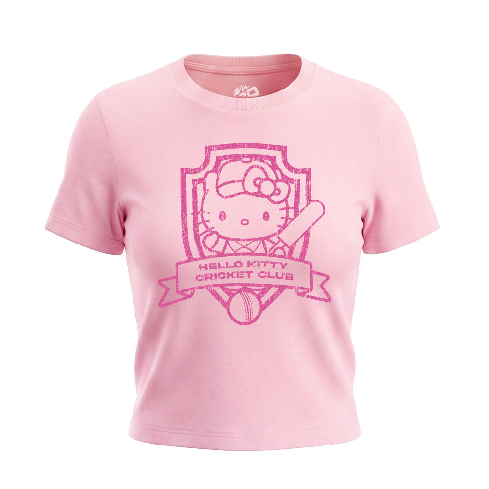 Hello Kitty Women's Pink Cricket Club Logo Tee