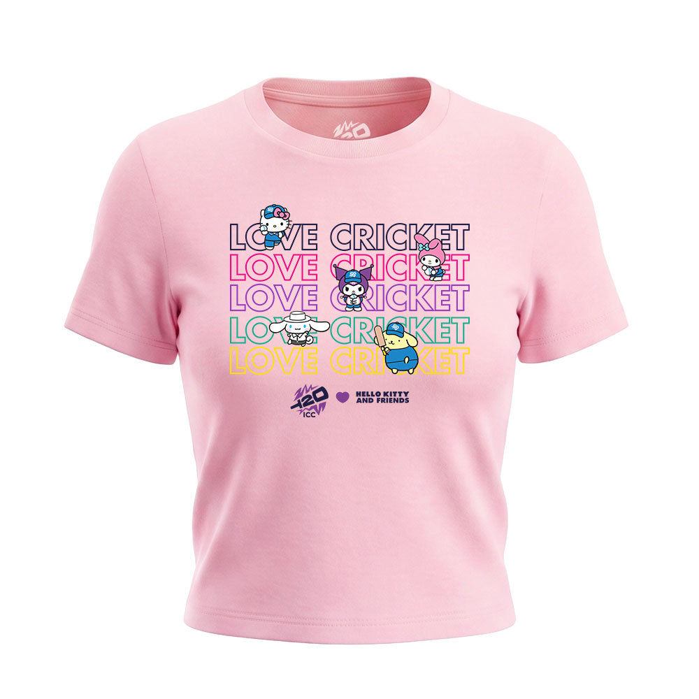 Hello Kitty Women's Pink Love Cricket Repeat Tee