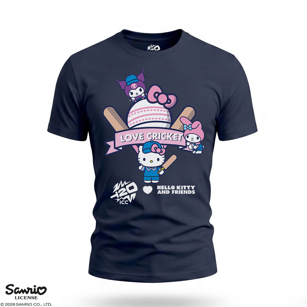 Hello Kitty and Friends Girls Navy Love Cricket Graphic Tee