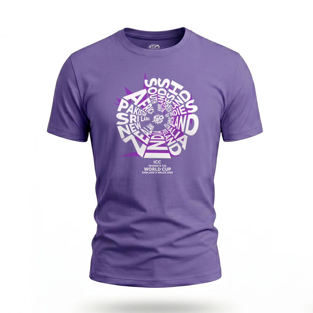 Adults Unisex Purple All Nations Rose Tee