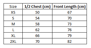 Size chart for Unisex White 'Women's Cricket Is A Vibe' Tee