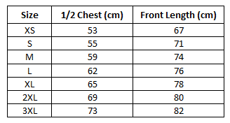 Size chart for Hello Kitty Adults Unisex Navy Cricket Club Logo Hoodie