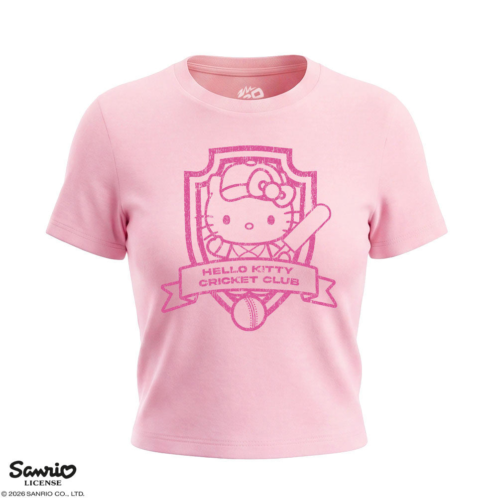 Hello Kitty and Friends Women's Pink Cricket Club Logo Tee